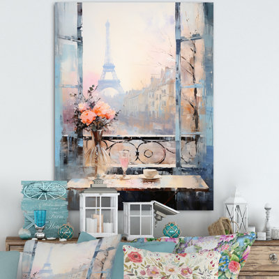 «Paris Winter Window View II - City Paris», art mural