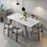 Rectangular household bright white table set