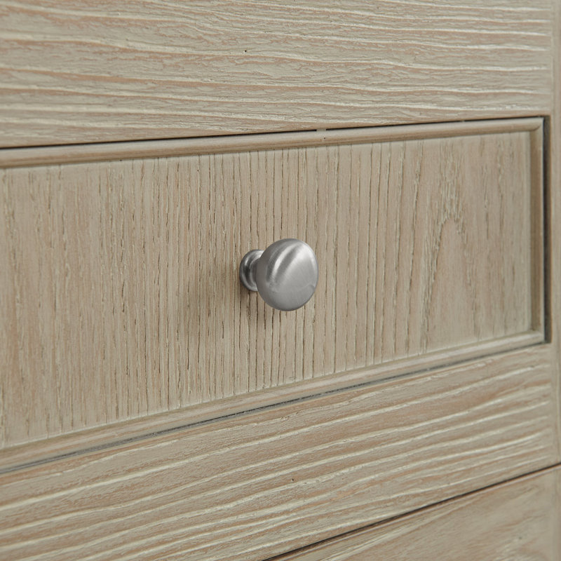 Breckenridge Freestanding Linen Cabinet, Whitewashed Oak