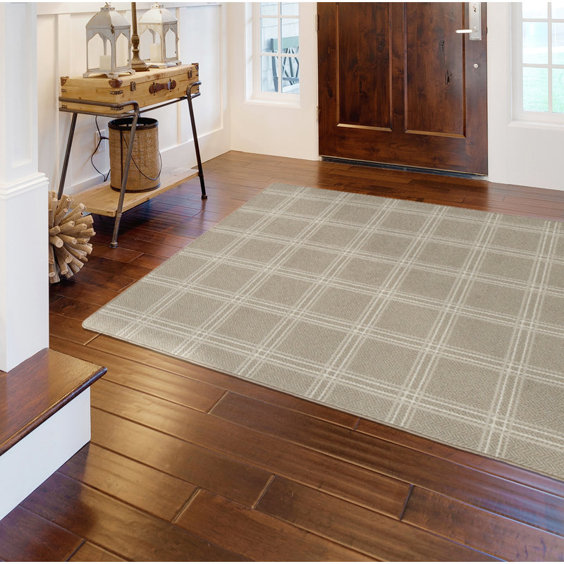 Tapis en jute à carreaux Imagine Pane