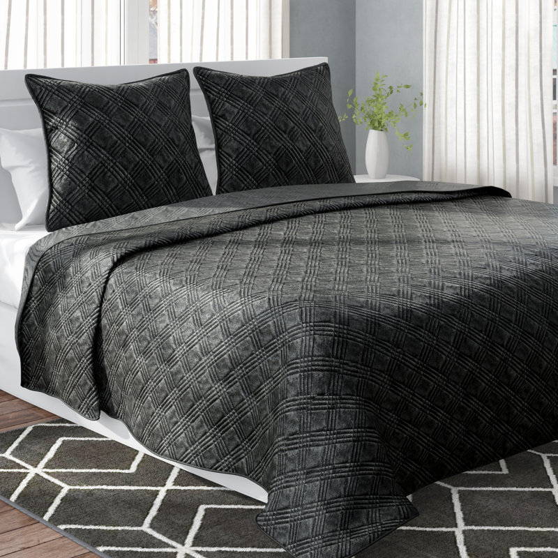 Ensemble de matelassé velours Belton, Simple TG, Rosé