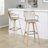 Solid Wood Swivel Bar Stool-309424902