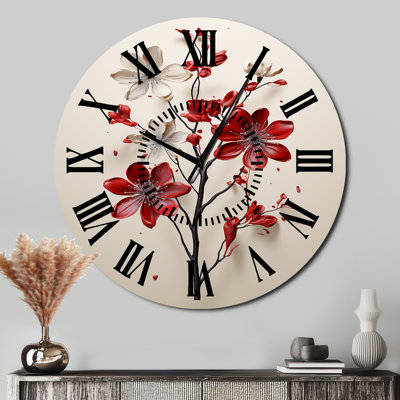 Horloge murale Minimalisme rouge
