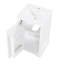 Meuble-lavabo de 20 po avec lavabo, armoire de salle de bain avec porte à fermeture douce, support de rangement et tablette réglable, blanc