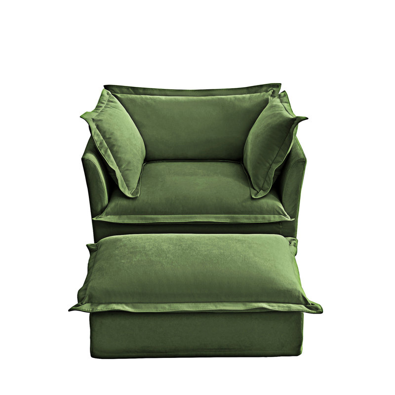 Upholstered Sofa With Ottoman