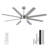 62 inch Ceiling Fan with Light and Remote Control-2084027502