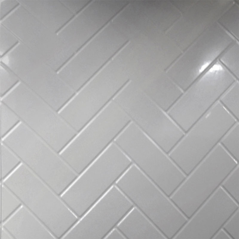Herringbone MirroFlex 4ft. x 8ft. Glue Up PVC 3D Wall Panels 96 sq.ft., Mirror Silver