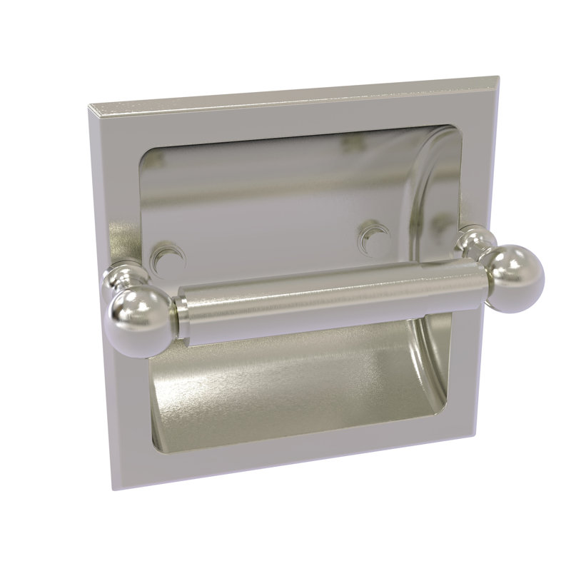 Porte-papier hygiénique encastré Marchmont, Nickel satiné