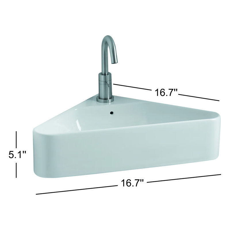 Normal 16.7'' L Bathroom Sink