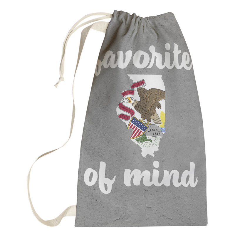 Fabric Laundry Bag with Handles, Small (64" H x 20" W x 1.5" D), Illinois
