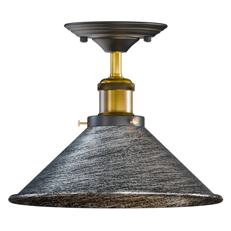 Semi Flush Mount, Brushed Silver