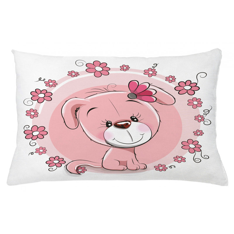 Housse de coussin décoratif intérieur/extérieur pour chien, 16 po x 26 po