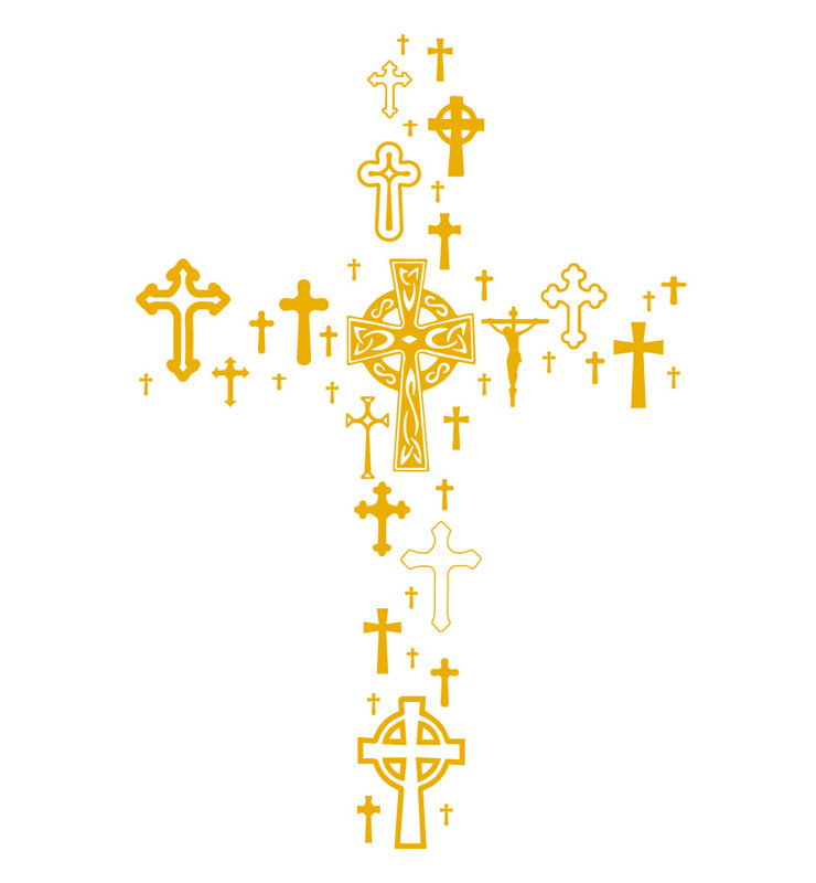 Décalcomanie murale cross collection, H 36 po x l 24 po x P 0,01 po, Bleu poudré