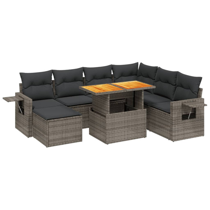 Ensemble de canapé de jardin Vidaxl gris