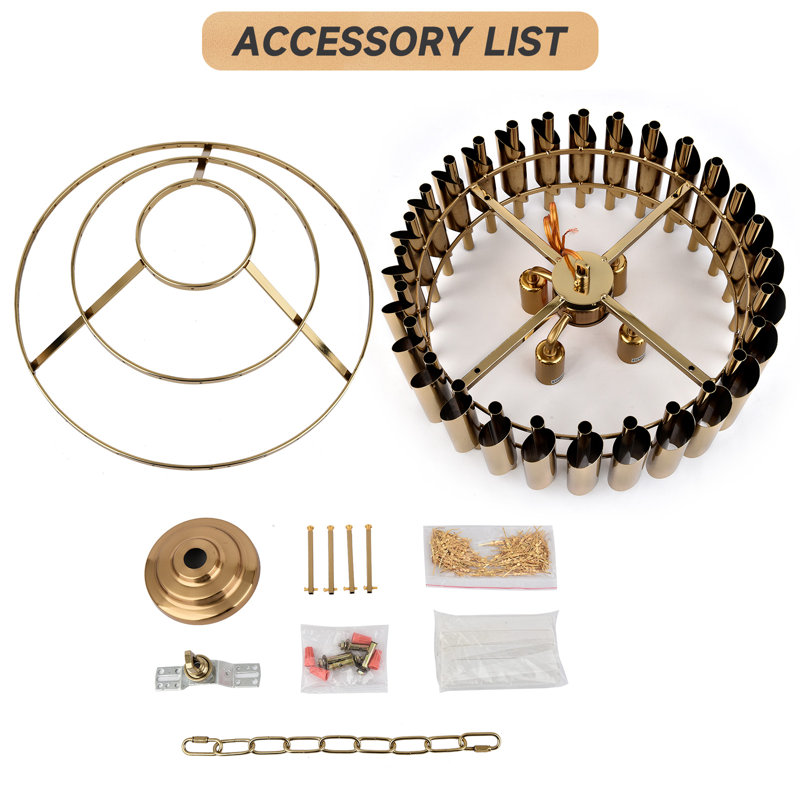 Annejet 4 - Light Chandelier, Brass