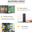 5 tablettes en métal robustes - réglables pour la cuisine et le bureau. Rouille, capacité de charge de 2 500 lb, unités commerciales de rangement à 5 niveaux gris foncé, capacité totale des salons