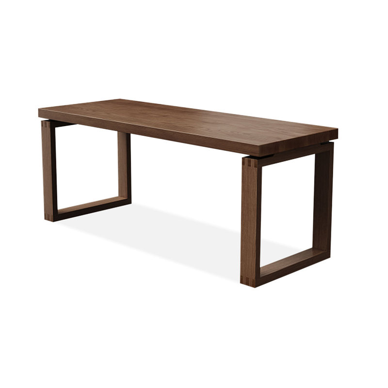 Bureau rectangulaire en bois massif brun clair, H 29,53 po x l 62,99 po x P 23,62 po