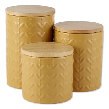 Abby 3 Piece Kitchen Canister Set Rosalind Wheeler