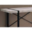 Bureau d'ordinateur taupe pour le travail - 49 po avec des pieds en métal noir et une structure de bureau stable 48 po l Installation de bureau à domicile, finition stratifiée, pieds, look industriel moderne