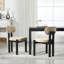 Chaise rembourrée moderne en bois massif avec dossier, belle chaise d'appoint pour salle à manger, bureau et salon-89826662