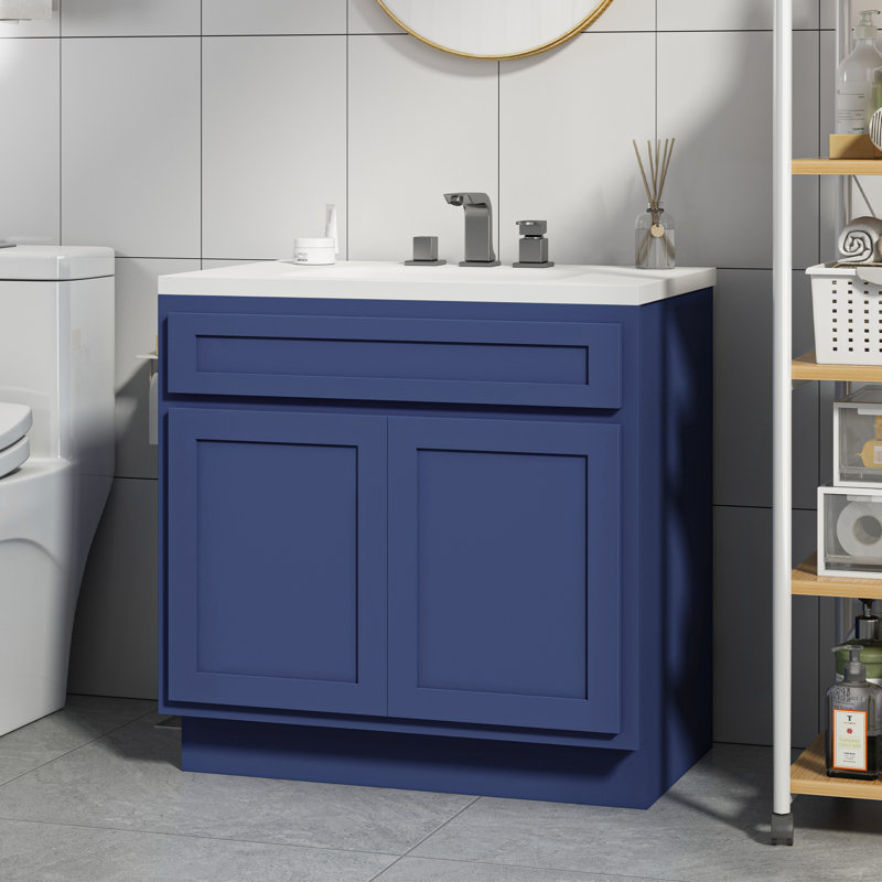39'' Single Bathroom Vanity Base Only, Blue
