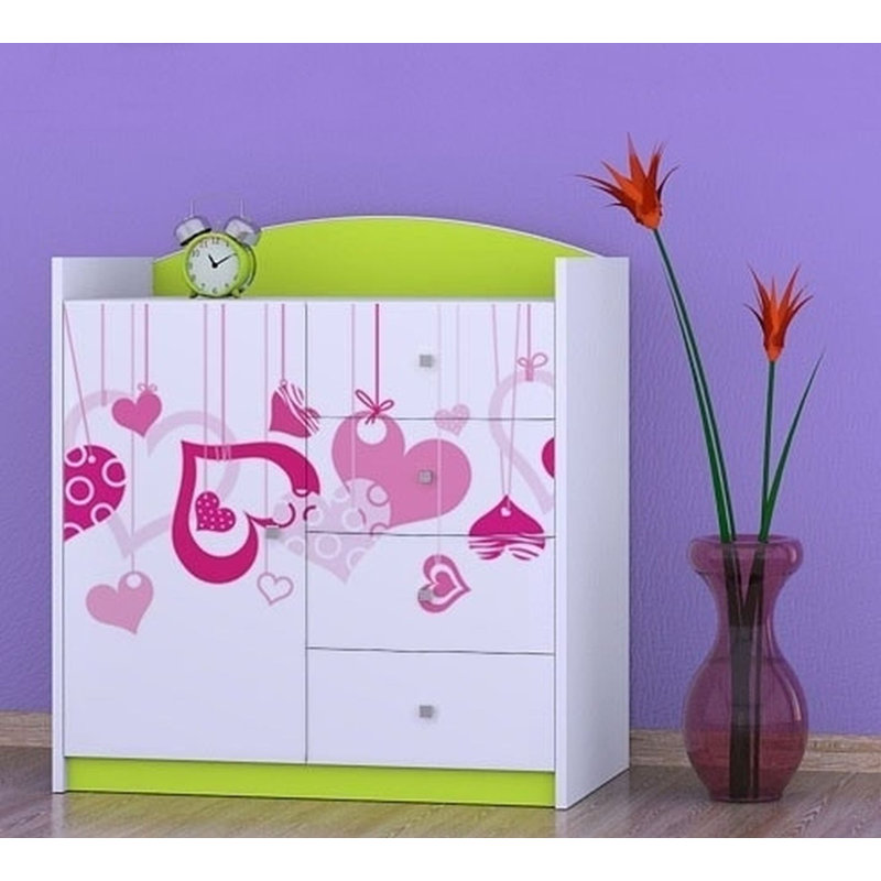 Nisbet Kids 4 - Drawer Combo Dresser, Green