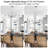 Buckhurst 6-Light Classic / Traditional Chandelier Modern Farmhouse Candle Style Spray Gold Light Fixture for Living Room, Foyer, Entryway-34.64"W x 76.77"H-1613891755