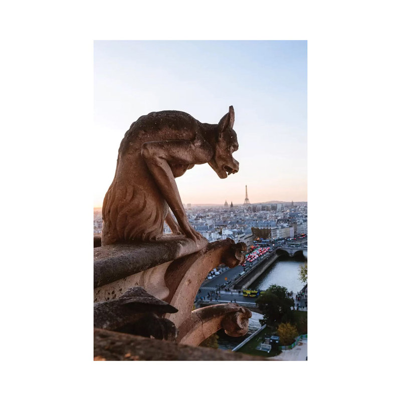Gargoyle On Notre Dame Cathedral, Paris by Matteo Colombo - Gallery-Wrapped Canvas Giclée on Canvas, Canvas