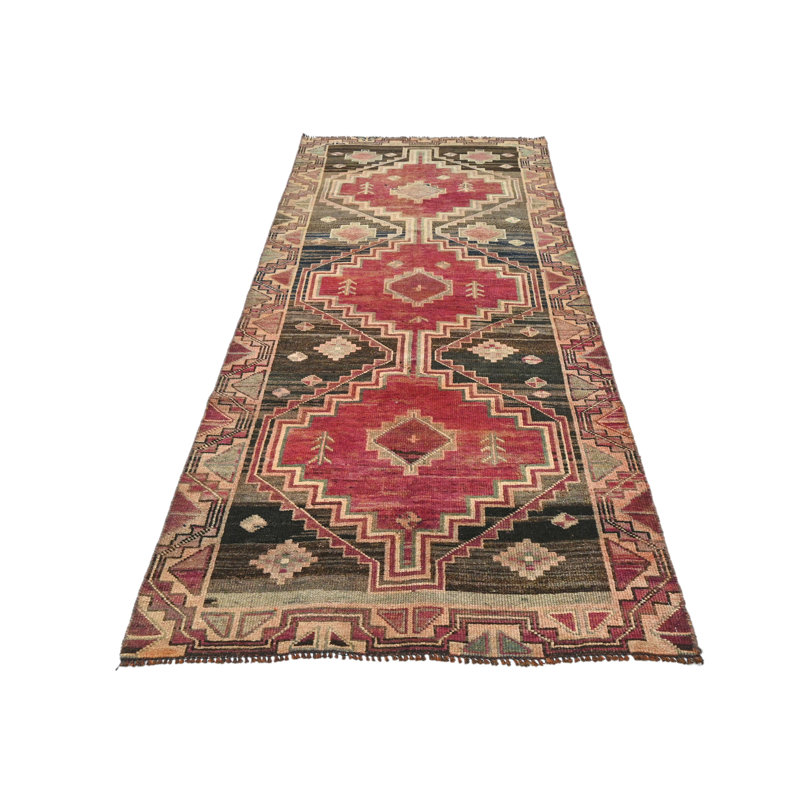 Tickmacrevan One-of-a-Kind 3'8" x 8'5" 1960s Area Rug in Blue/Brown