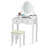 Oldfield 5 Drawer Makeup Vanity Set with Mirror-432082203