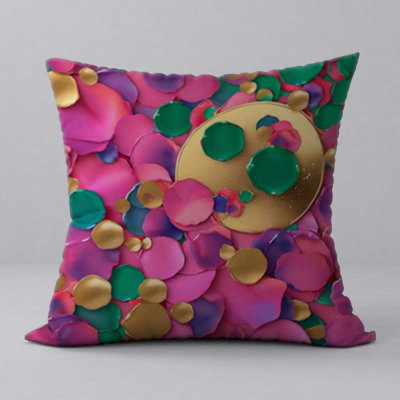 Polka Dots Reversible Throw Pillow