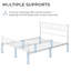 Minimalist Metal Bed Frame with Slatted Headboard-800080613-682358409