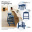 Tabouret de comptoir de cuisine Backless-778717212-773046084
