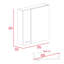 Armoire à pharmacie Sines, quatre tablettes internes, porte double-2072596570