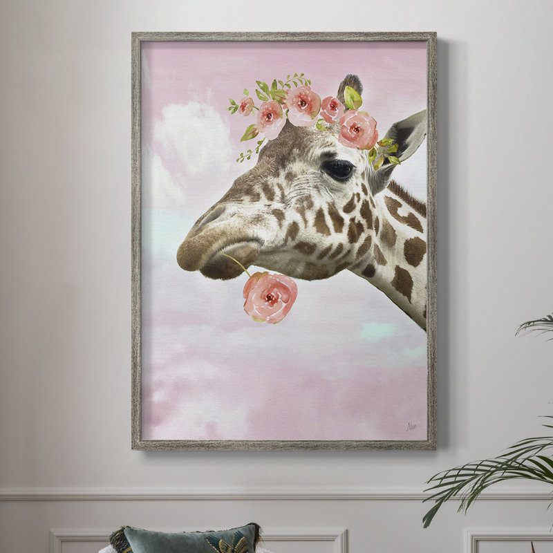 Floral Fun II, reproduction encadrée - bois massif, H 15 po x l 12 po