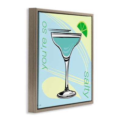 "You So So Salty Cocktail", art mural sur toile flottante par Elizabeth Medley
