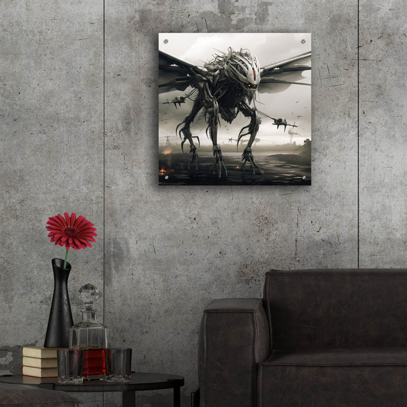 Art mural en verre Dread Horizon, H 24 po x l 24 po x P 0,2 po