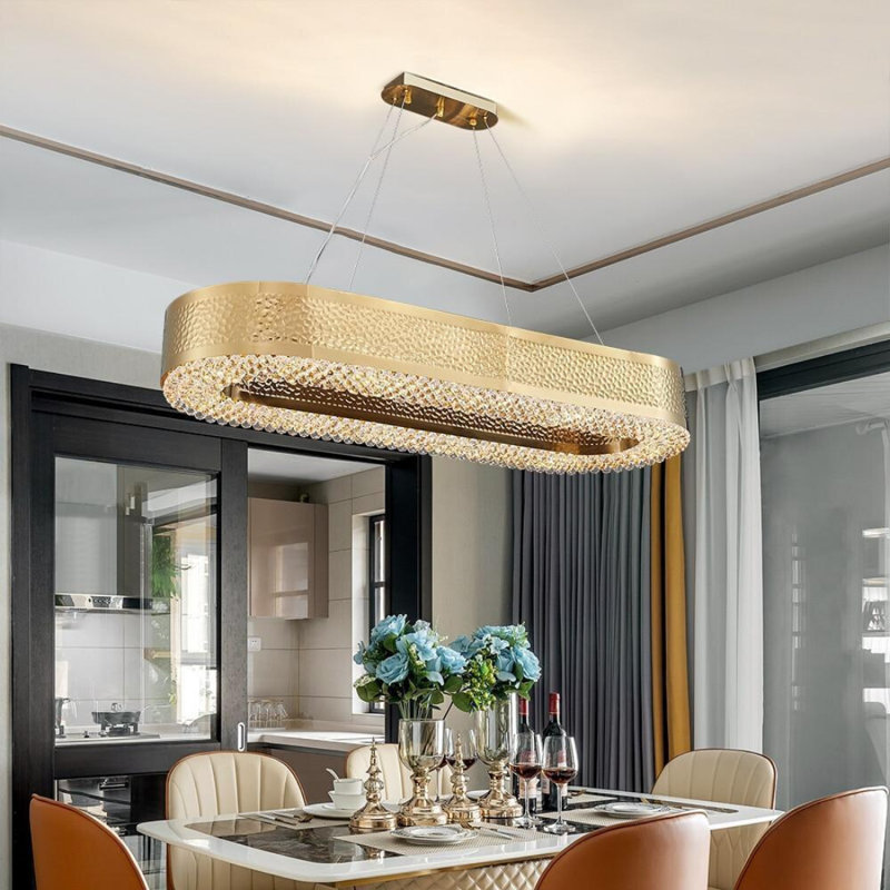 Osborne 15 - Light Square/Rectangle Chandelier, 13cm H x 35cm W x 105cm D