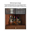 Tall Corner Curio Cabinet with Fluted Glass Doors