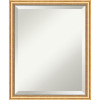 Carleena Solid Wood Rectangle Wall Mirror