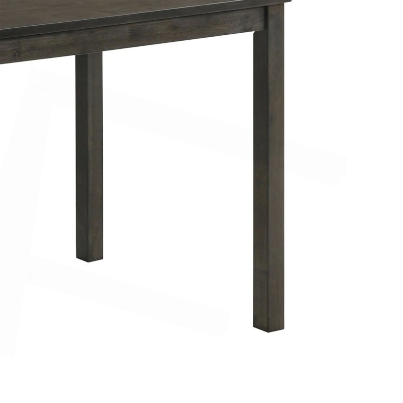Table de salle à manger Meul, plateau rectangulaire de 43 pouces, pieds en bois gris-brun