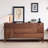 Walnut solid wood simple locker-122783829