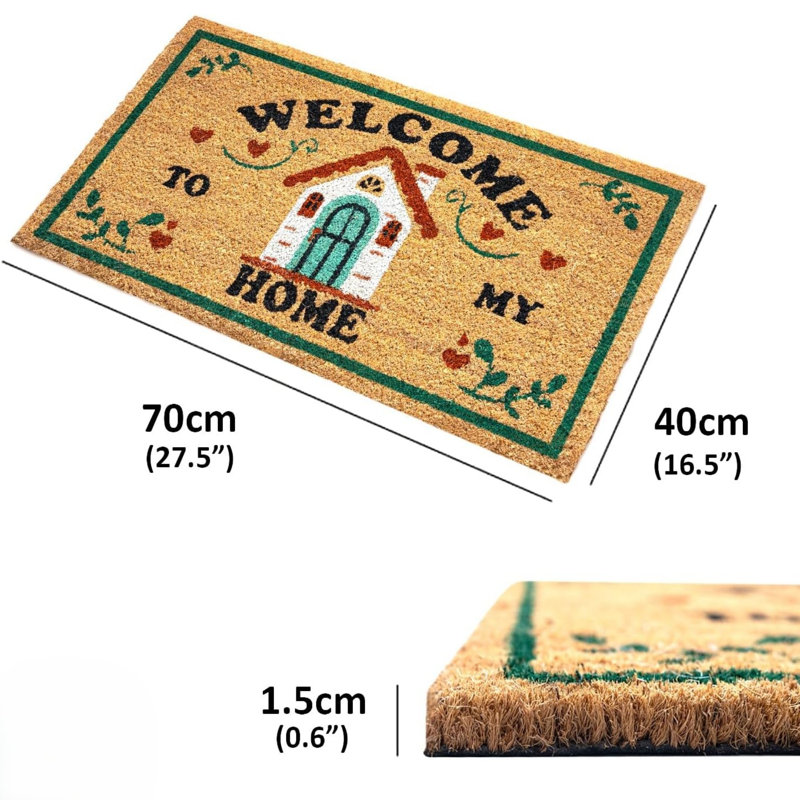 Non-Slip Geometric Doormat