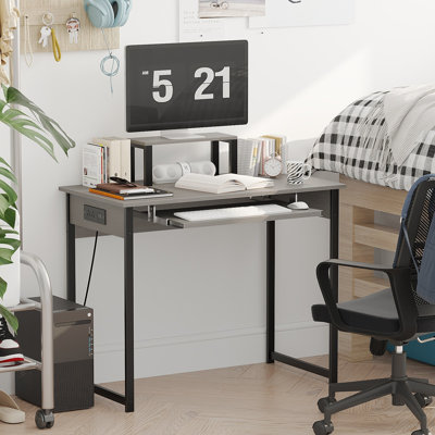 Bureau d'ordinateur polyvalent et pratique avec support d'organisation - Table d'étude parfaite pour un espace de travail pour adultes