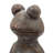 12x7x13.5" Brown Magnesium Yoga Frog Figurine in Namaste Pose with Gold Accents