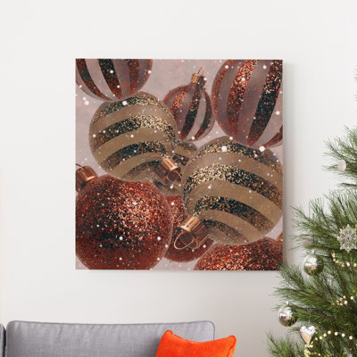 Reproduction de photo sur toile tendue avec décorations de Noël
