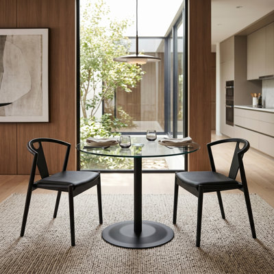 Brieonna Round with Steel Base Dining Table
