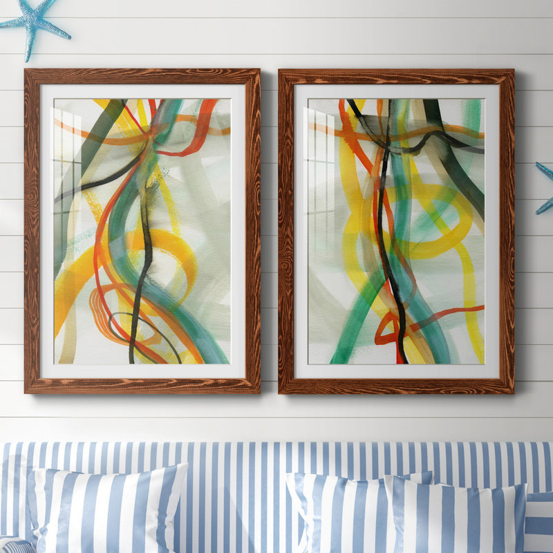 «Window Drama I», ensemble de 2 reproductions d'art, H 44 po x l 31 po x P 1 po, Papier avec cadre érable, Blanc