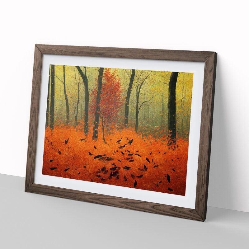 Beauteous Autumn Forest - Framed Print, Walnut, 25cm H x 34cm W x 2cm D