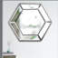 Miroir mural hexagonal de 20 po x 18 po, design moderne en verre, miroir décoratif pour la maison, convenant au salon, à l'entrée, à la chambre à coucher